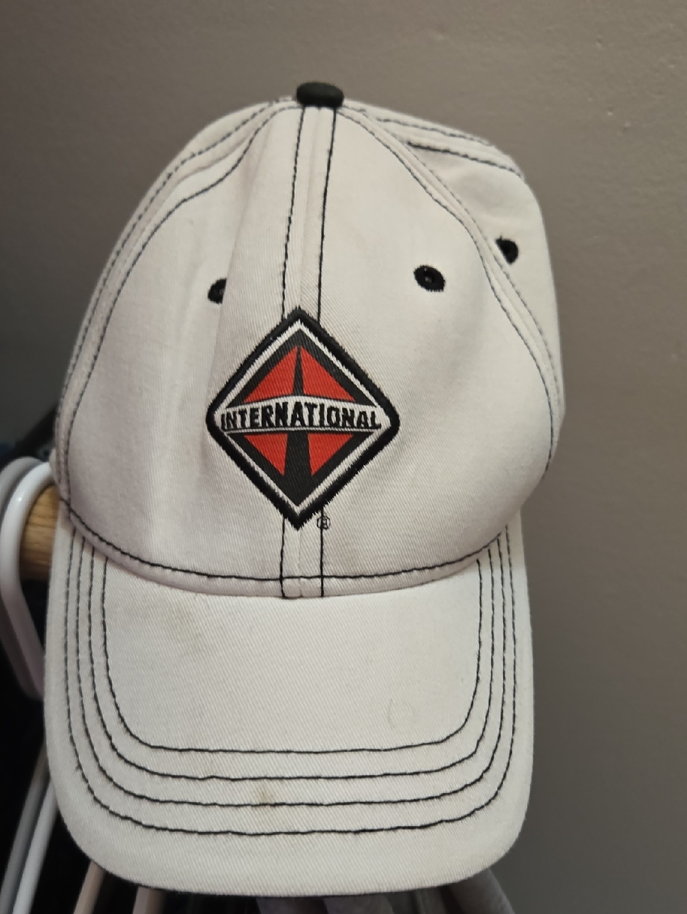 26 International White and Black Logo Cap